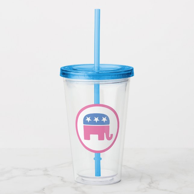 Pastel Republican Elephant Take Away Mugg (Framsida)