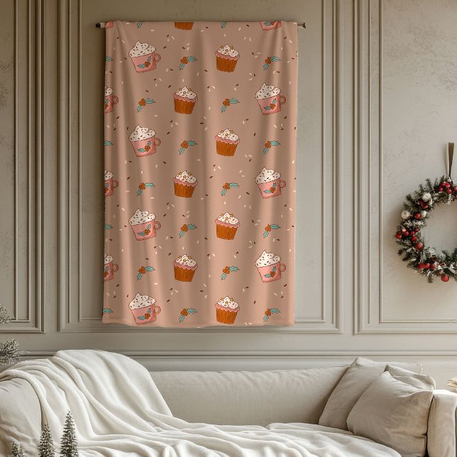 Pastel Retro Blanket Groovy Christmas Home Touch Fleecefilt (Pastel Retro Blanket Groovy Christmas Home Touch)
