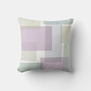 Pastel Retro blockerar Lavender Grönt Blue Kudde