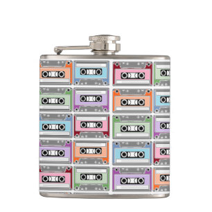 Pastel Retro Cassette Tapes Mönster Fickplunta