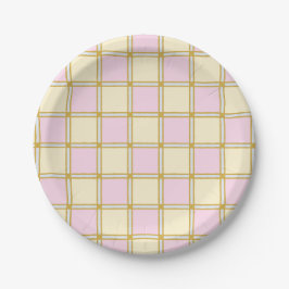 Pastel Retro-Checkers för Rosa, blått och Gult