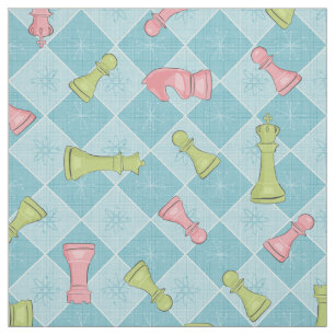 Pastel Retro Chess Board Tyg