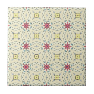 Pastel Retro Geometric Mönster Kakelplatta