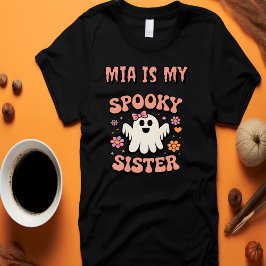Pastel Retro Ghost Spooky Sister Cute Halloween T Shirt