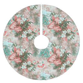 Pastel Retro jul Vignette Julgransmatta Borstad Polyester