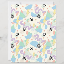 Pastel Retro Memphis Pattern Swirls
