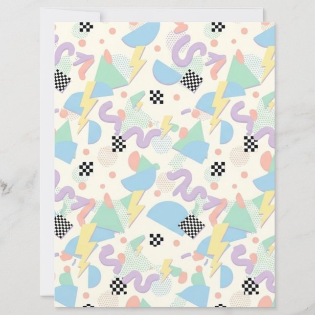 Pastel Retro Memphis Pattern Swirls (Framsida)