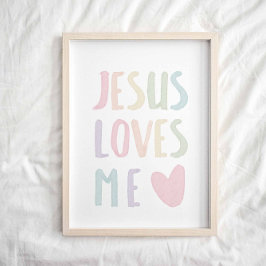 Pastel Rinbow Jesus kärlek poster jag