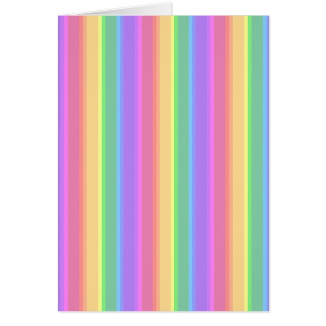 Pastel Rinbow rand Hälsningskort (Framsidan)