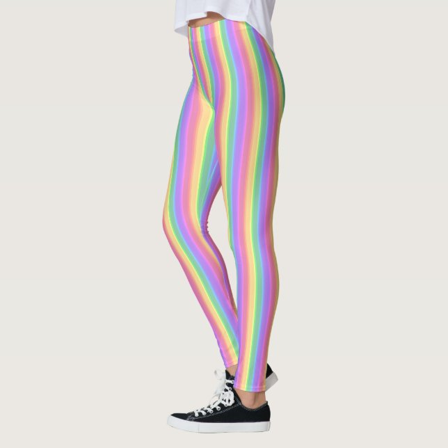 Pastel Rinbow rand Leggings (Vänster)
