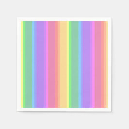 Pastel Rinbow rand Pappersservett