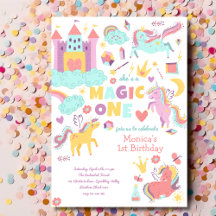 Pastel Rinbow Unicorn magi en födelsedag