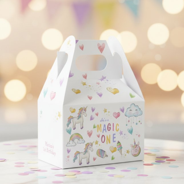 Pastel Rinbow Unicorn magi en födelsedag Presentaskar (Skapare uppladdad)