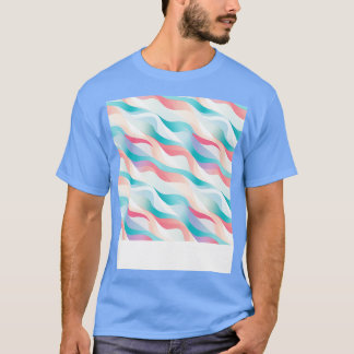 Pastel Ripples Modern Abstrakt Vinkarare Osläppt 3 T Shirt