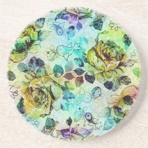 Pastel Ro & Birds design Underlägg Sandsten