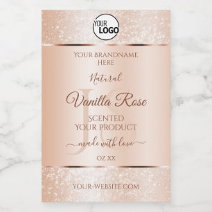 Pastel Ro Coral Product Labels Initialer Add Logot Mat Etikett