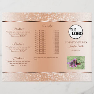 Pastel Ro Coral Sparkling Glitter Glam Gräns Reklamblad