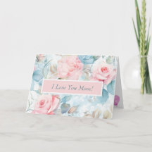 Pastel Ro Embrace Personlig Mors dag-kort