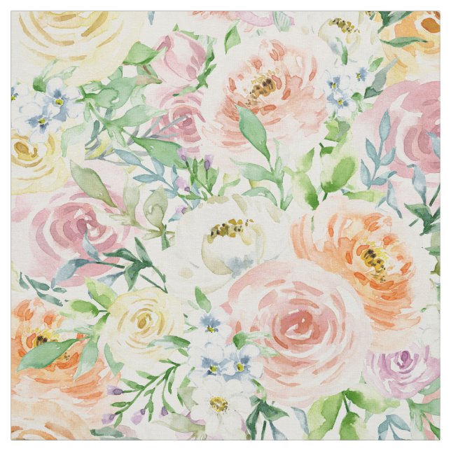 Pastel Ro Flowers Garden Tyg (Provkarta)