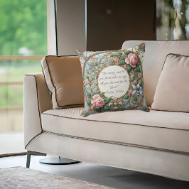 Pastel Ro Garden Anpassade Bible Verse Kudde