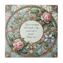 Pastel Ro Garden Anpassade Bible Verses Kakelplatta