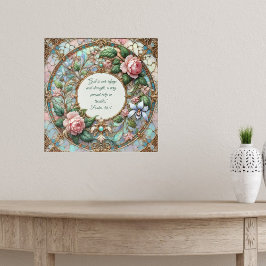 Pastel Ro Garden Anpassade Bible Verses Poster