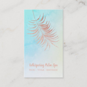 *~* Pastel Ro Guld Löv Turquise Ombre Visitkort