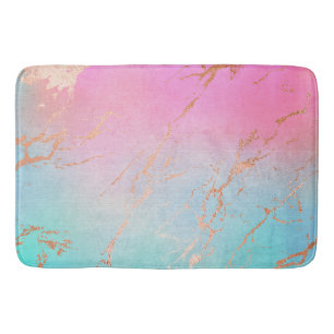 PASTEL RO GULD MARBLE MÖNSTER BATH MAT BADRUMSMATTA