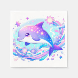 Pastel Roligt Dolphin Baby Shower Pappersservett