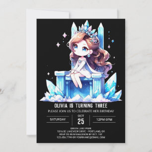 Pastel Roligt Princess Birthday Inbjudningar