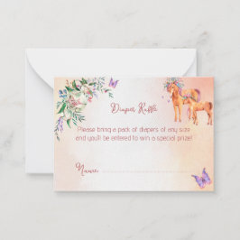 Pastel rosa baby, babydusch, raffel anteckningskort