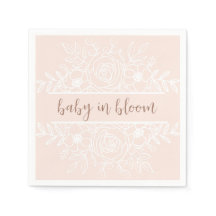 Pastel Rosa Baby i Bloom Napkins
