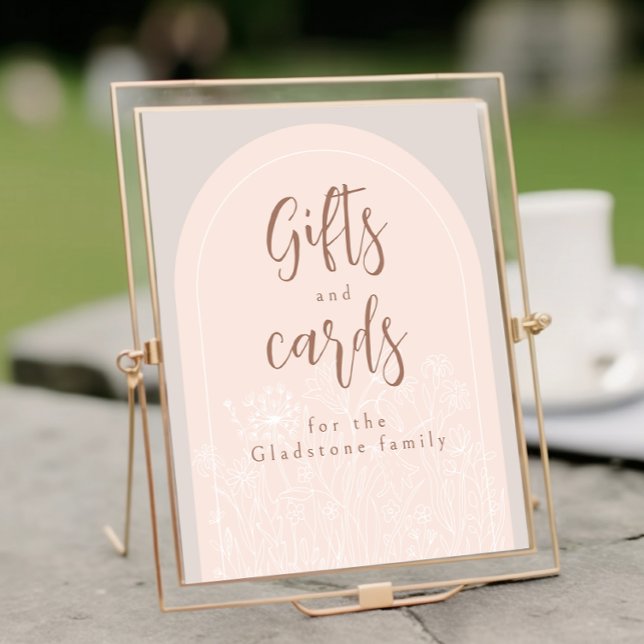 Pastel Rosa Baby in Bloom Shower Gift Bord-tecken Poster (Skapare uppladdad)