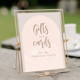 Pastel Rosa Baby in Bloom Shower Gift Bord-tecken Poster