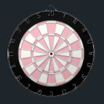 Pastel Rosa Black and White Darttavla<br><div class="desc">Pastel Rosa Black and White Dart Board</div>