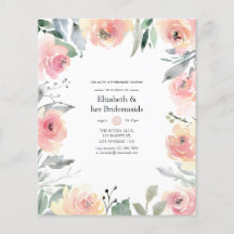 Pastel Rosa Blommigt Bridesmaids Luncheon