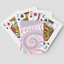 Pastel Rosa Blue Candy cane Spiral Fractal Casinokort