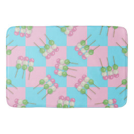Pastel Rosa Blue Checkered Dango Bath Mat Badrumsmatta