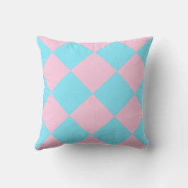 Pastel Rosa Blue Checkered Dango Dekorativ kudde