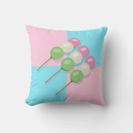 Pastel Rosa Blue Checkered Dango Dekorativ kudde