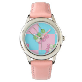 Pastel Rosa Blue Checkered Dango eWatch Watch Watc Armbandsur