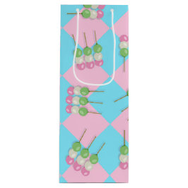 Pastel Rosa Blue Checkered Dango Flaska Gift Bag