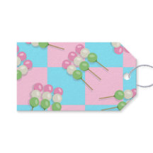 Pastel Rosa Blue Checkered Dango Gift Märkre