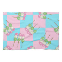 Pastel Rosa Blue Checkered Dango Kitchen Towels