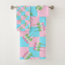 Pastel Rosa Blue Checkered Dango Towel