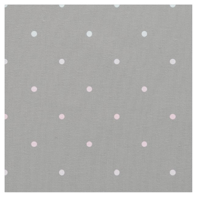 Pastel Rosa Blue Dot Mönster Fabric Tyg (Närbild)