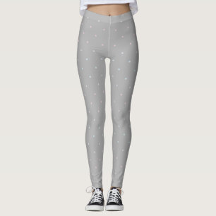 Pastel Rosa Blue Dot Mönster Leggings