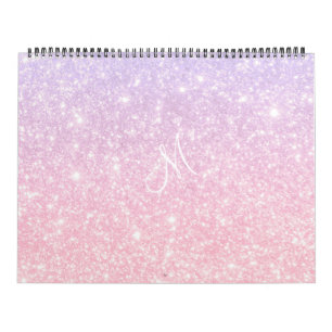 Pastel Rosa Blue Glittery     Kalender