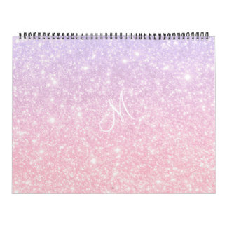 Pastel Rosa Blue Glittery Kalender