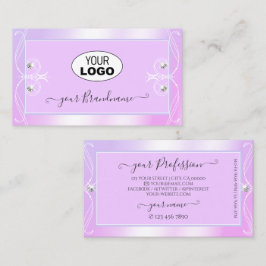 Pastel Rosa Blue Gnistra Diamonds Lägg till Logoty Visitkort